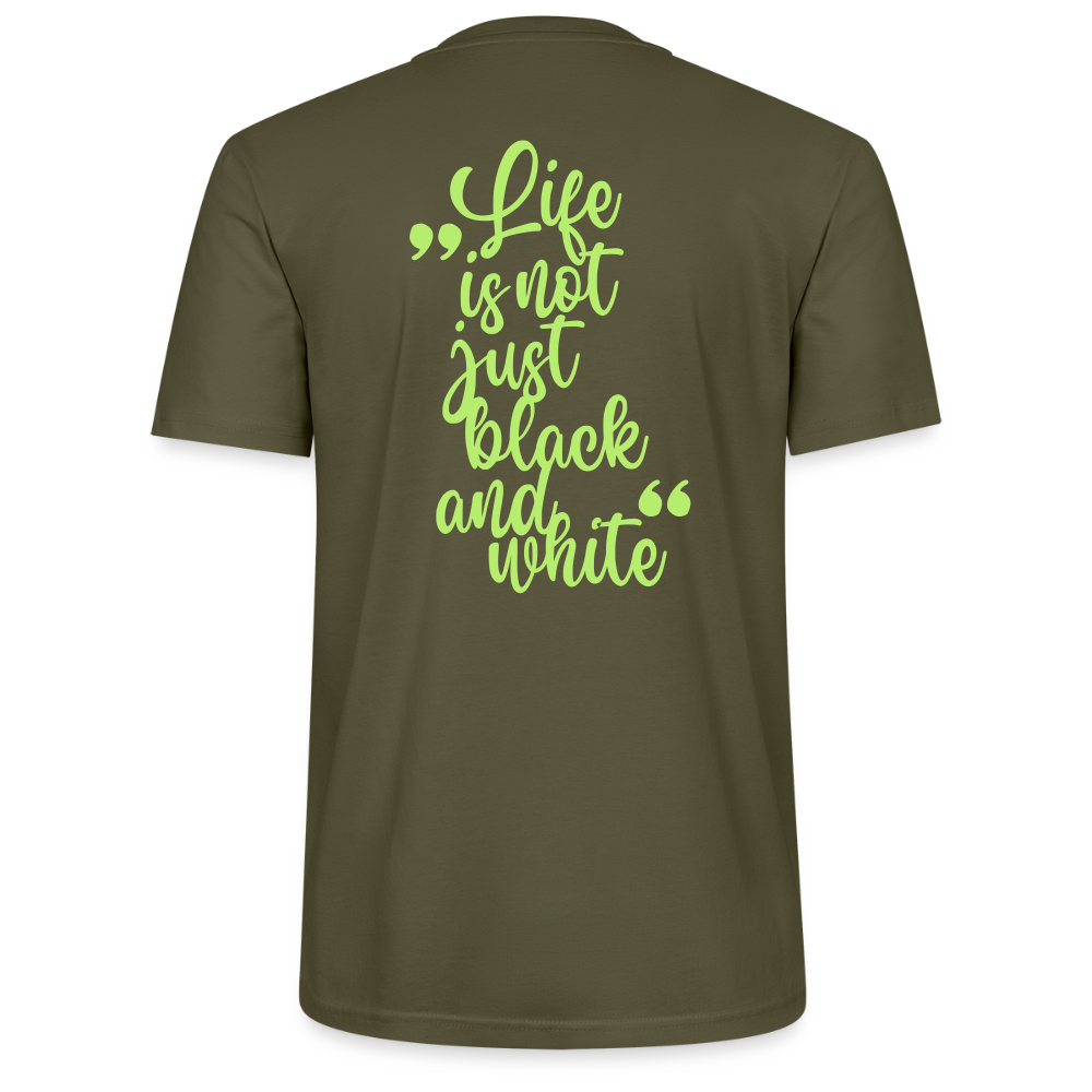 LiNBW. Männer T-Shirt Life is not just black and white - Khaki