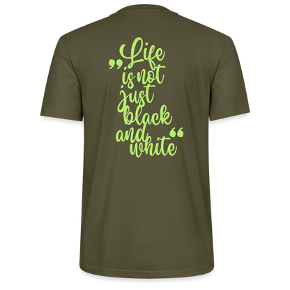 LiNBW. Männer T-Shirt Life is not just black and white - Khaki