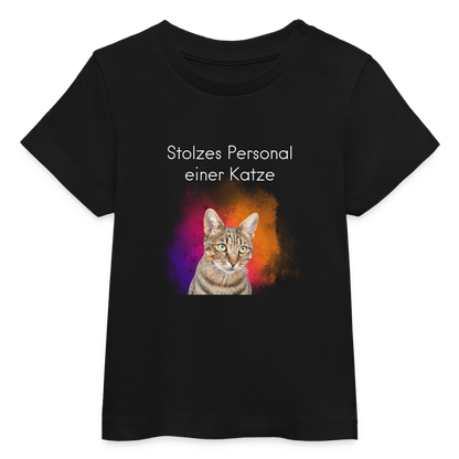 LiNBW. Baby T-Shirt Stolzes Personal einer Katze - Schwarz