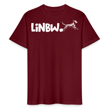 LiNBW. Männer T-Shirt Life is not just black and white - Burgunderrot