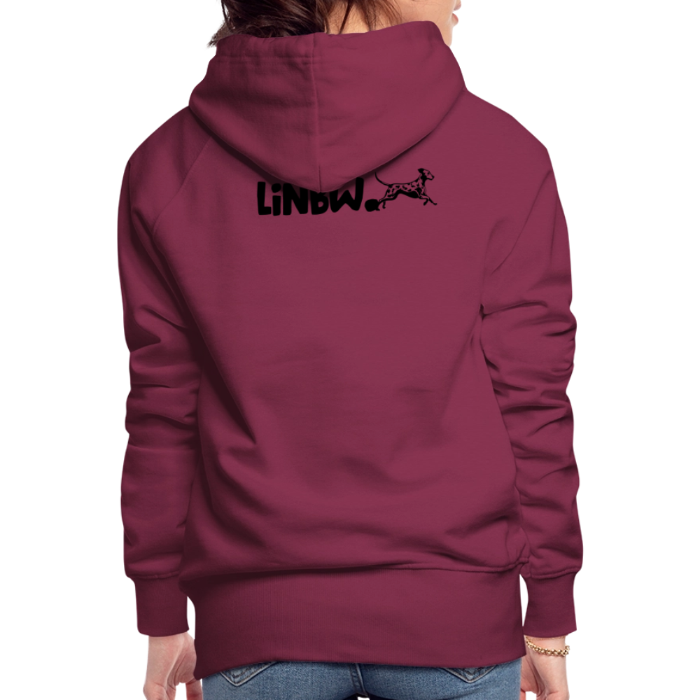LiNBW. Frauen Hoodie Life is not just black and white - Bordeaux