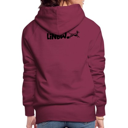 LiNBW. Frauen Hoodie Life is not just black and white - Bordeaux