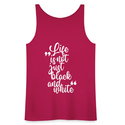 LiNBW. Frauen Tank-Top Life is not just black and white - dunkles Pink
