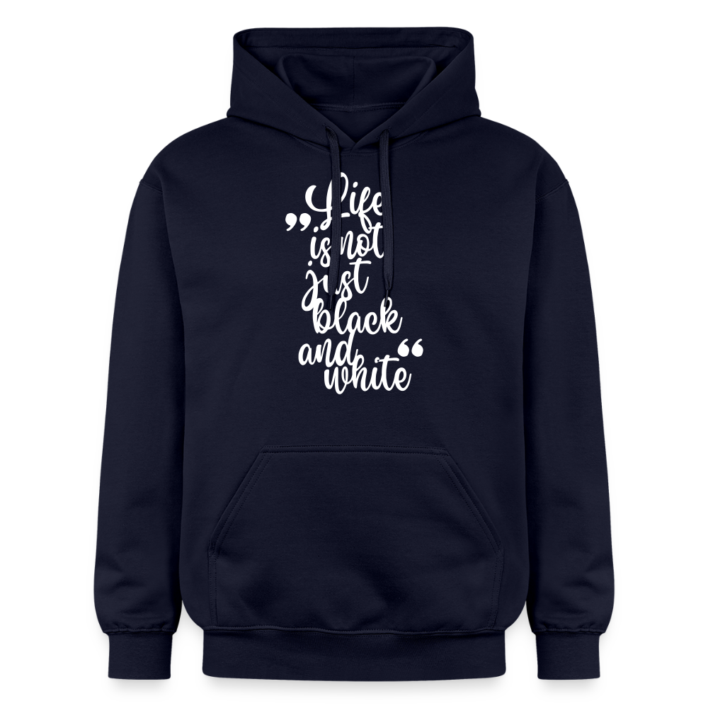 LiNBW. Männer & Frauen Hoodie Life is not just black and white - Navy
