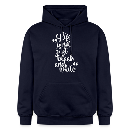 LiNBW. Männer & Frauen Hoodie Life is not just black and white - Navy