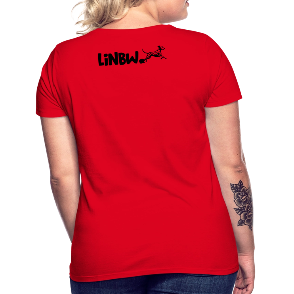 LiNBW. Frauen T-Shirt Life is not just black and white - Rot