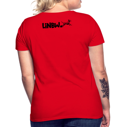 LiNBW. Frauen T-Shirt Life is not just black and white - Rot
