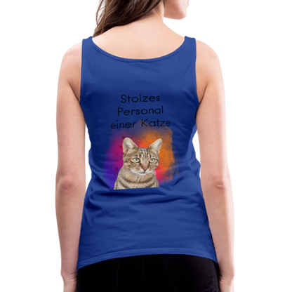 LiNBW. Frauen Tank-Top Stolzes Personal einer Katze - Königsblau