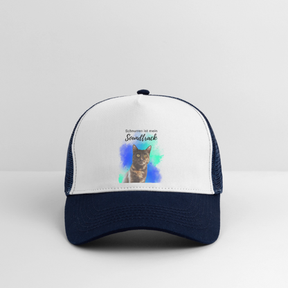 LiNBW. Cap Schnurren ist mein Soundtrack - Weiß/Navy
