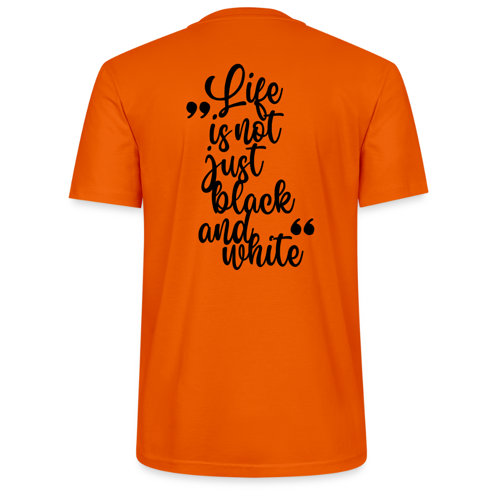 LiNBW. Männer T-Shirt Life is not just black and white - Tieforange
