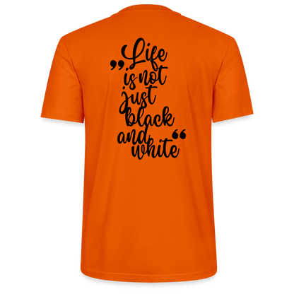 LiNBW. Männer T-Shirt Life is not just black and white - Tieforange