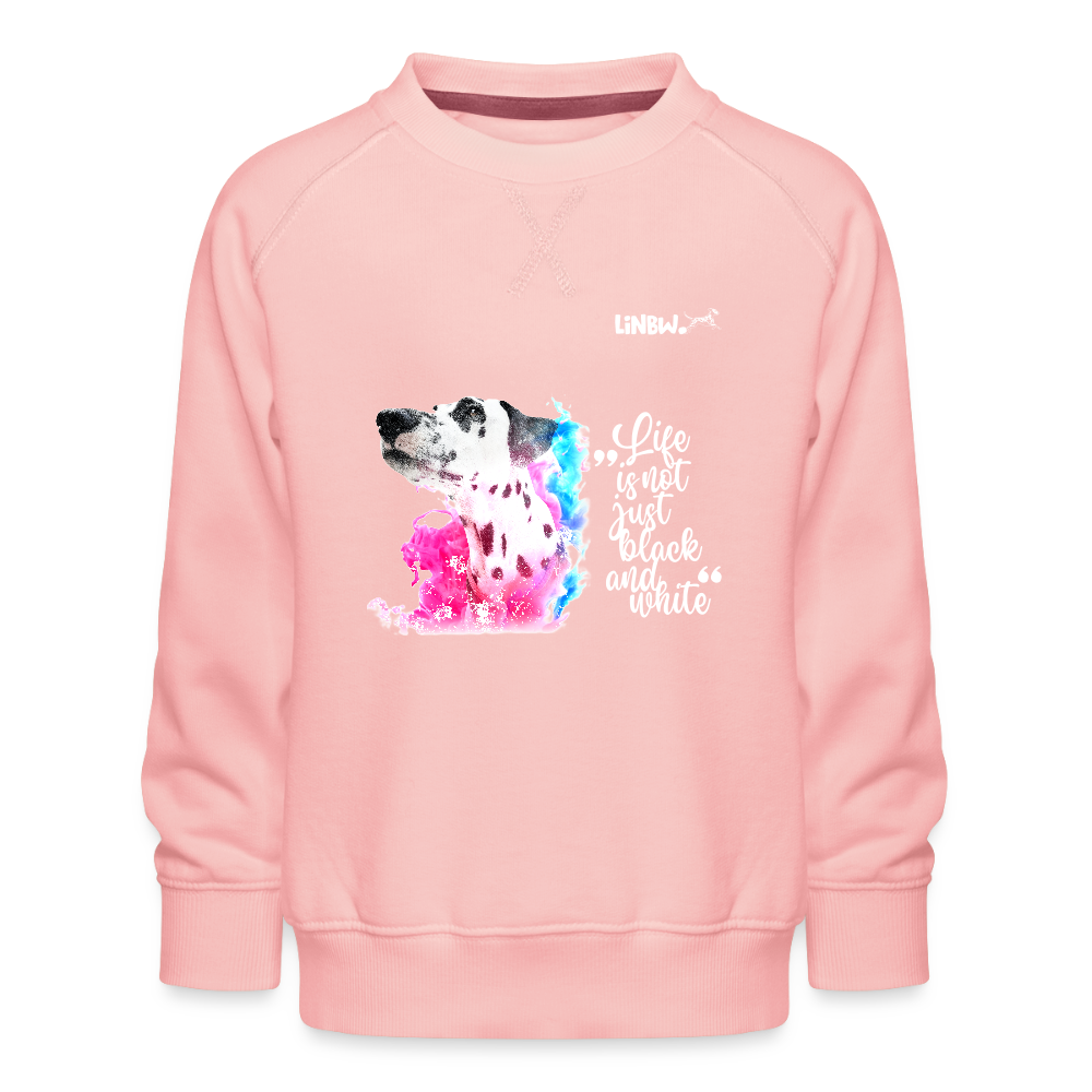 LiNBW. Kinder Pullover Dalmatiner Life is not just black and white - Kristallrosa