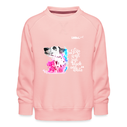 LiNBW. Kinder Pullover Dalmatiner Life is not just black and white - Kristallrosa