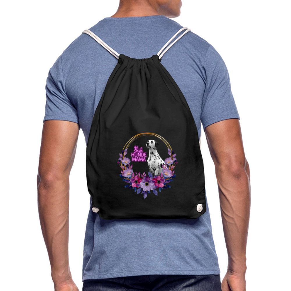 LiNBW. Turnbeutel Dalmatiner Beste Hundemama - Schwarz
