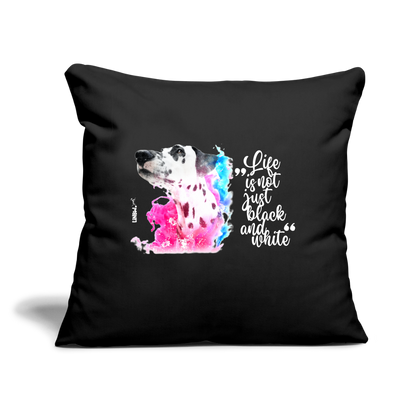 LiNBW. Kissen mit Füllung 45 x 45 cm Dalmatiner Life is not just black and white - Schwarz