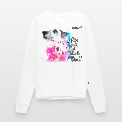 Damen Pullover „Boa Farbsplash“ – Weiß – Life is not just black and white 🐾 - Weiß
