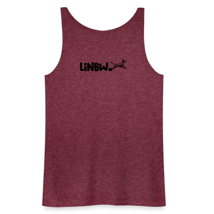 LiNBW. Frauen Tank-Top Life is not just black and white - Bordeauxrot meliert