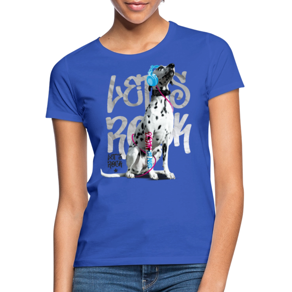 LiNBW. Frauen T-Shirt Dalmatiner Let's Rock - Royalblau