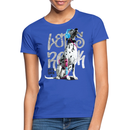 LiNBW. Frauen T-Shirt Dalmatiner Let's Rock - Royalblau