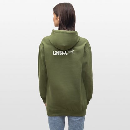 LiNBW. Männer & Frauen Hoodie Life is not just black and white - Militärgrün