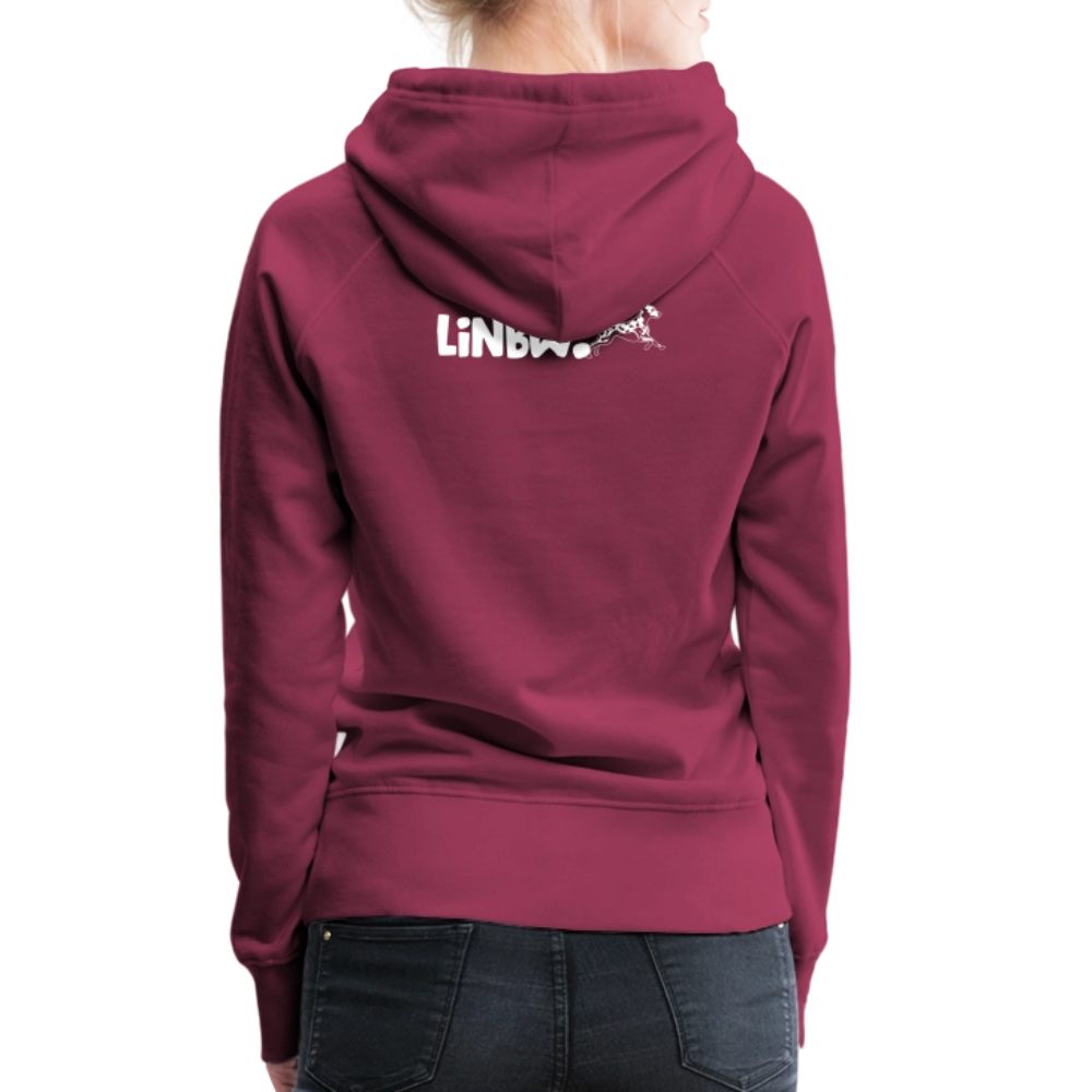 LiNBW. Frauen Hoodie Life is not just black and white - Bordeaux