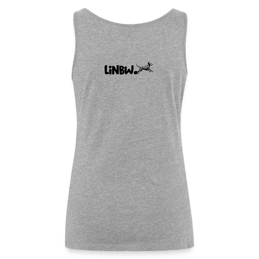 LiNBW. Frauen Tank-Top Dalmatiner Life is not just black and white - Grau meliert