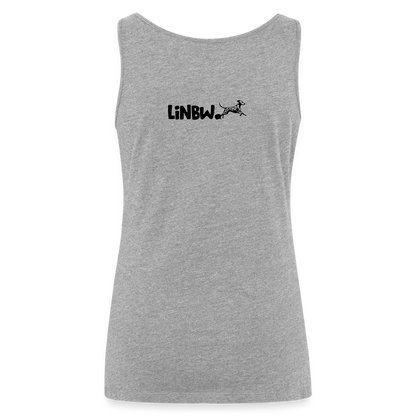 LiNBW. Frauen Tank-Top Dalmatiner Life is not just black and white - Grau meliert