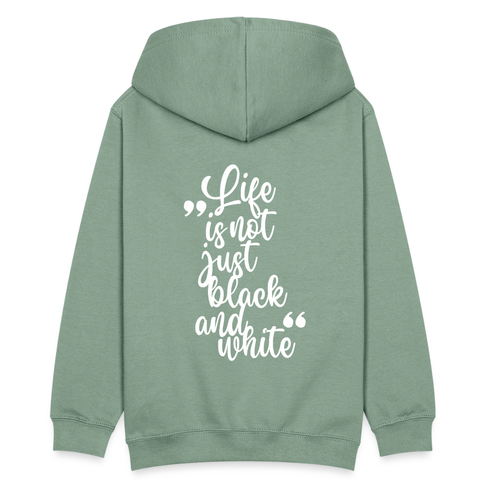 LiNBW. Teenager Hoodie Life is not just black and white - Graugrün
