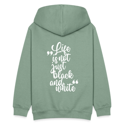 LiNBW. Teenager Hoodie Life is not just black and white - Graugrün