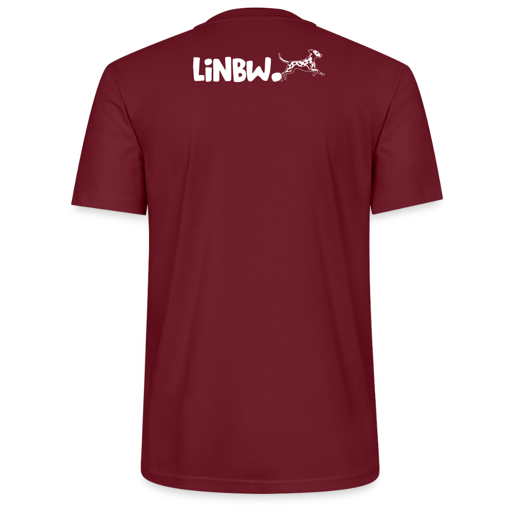 LiNBW. Männer T-Shirt Life is not just black and white - Burgunderrot