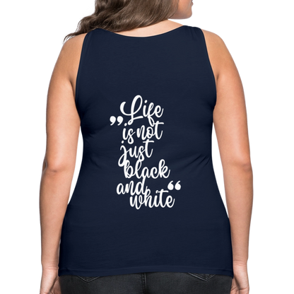 LiNBW. Frauen Tank-Top Life is not just black and white - Navy