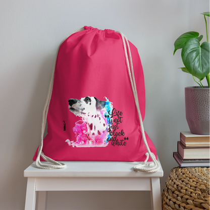 LiNBW. Turnbeutel Dalmatiner Life is not just black and white - Fuchsia