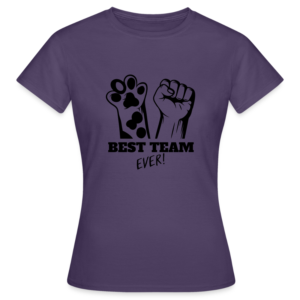 LiNBW. Frauen T-Shirt Best Team Ever - Dunkellila