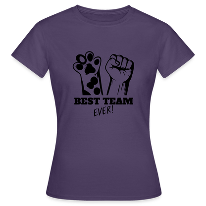 LiNBW. Frauen T-Shirt Best Team Ever - Dunkellila