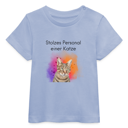 LiNBW. Baby T-Shirt Stolzes Personal einer Katze - Sky