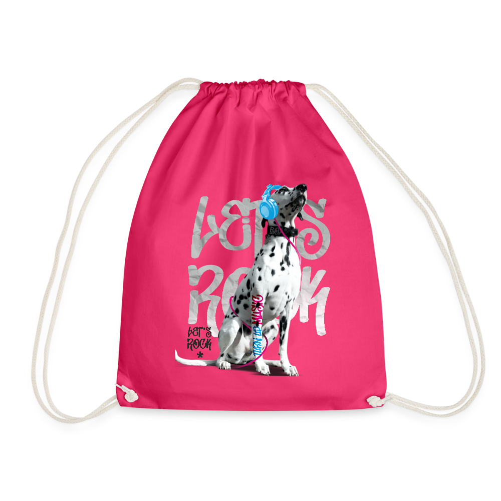 LiNBW. Turnbeutel Dalmatiner Let´s Rock - Fuchsia