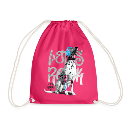 LiNBW. Turnbeutel Dalmatiner Let´s Rock - Fuchsia