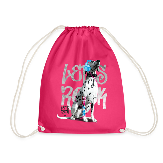 LiNBW. Turnbeutel Dalmatiner Let´s Rock - Fuchsia