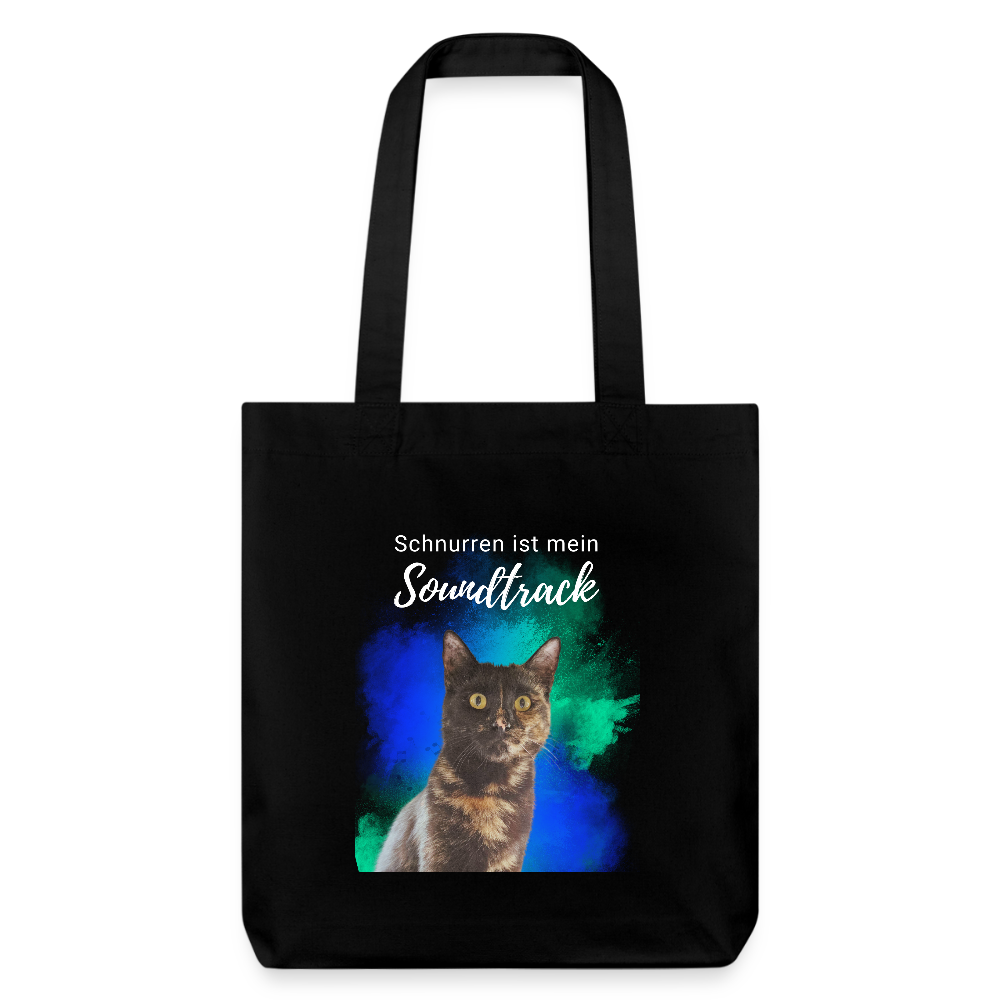 LiNBW. Stoffbeutel Schnurren ist mein Soundtrack - Schwarz