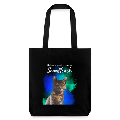 LiNBW. Stoffbeutel Schnurren ist mein Soundtrack - Schwarz
