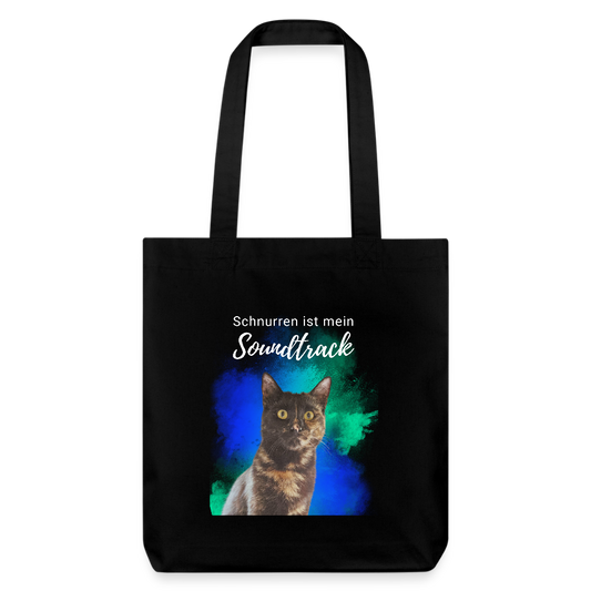 LiNBW. Stoffbeutel Schnurren ist mein Soundtrack - Schwarz