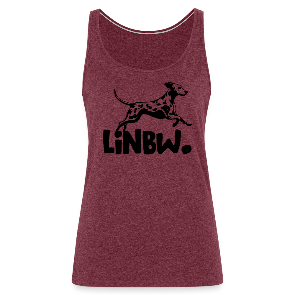 LiNBW. Frauen Tank-Top - Bordeauxrot meliert