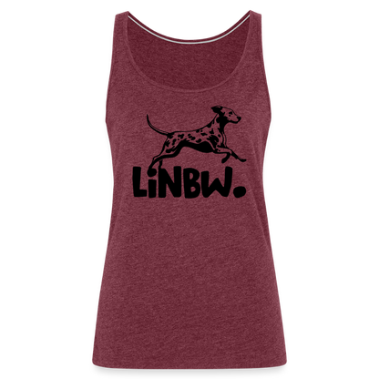 LiNBW. Frauen Tank-Top - Bordeauxrot meliert
