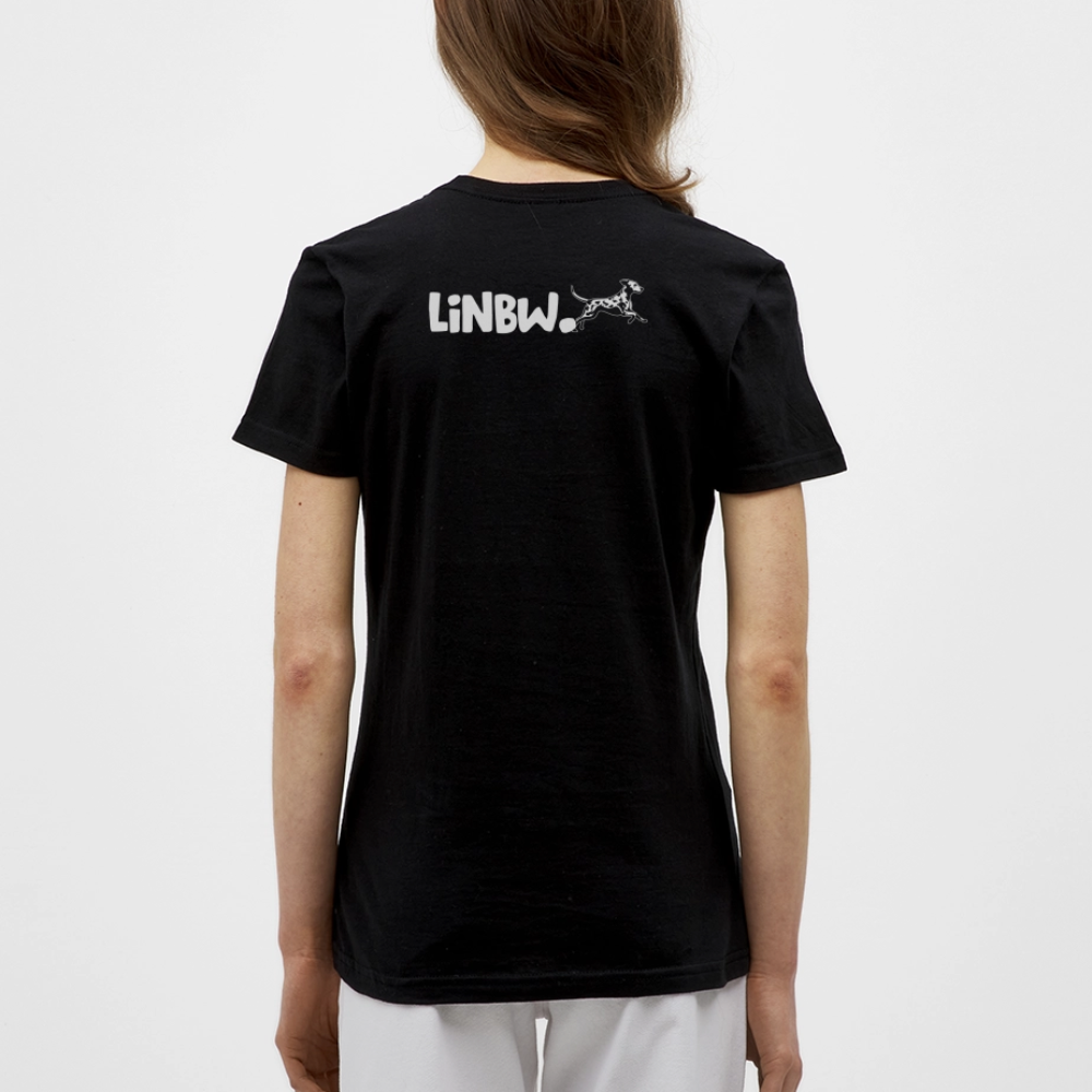 LiNBW. Frauen T-Shirt Dalmatiner Life is not just black and white - Schwarz