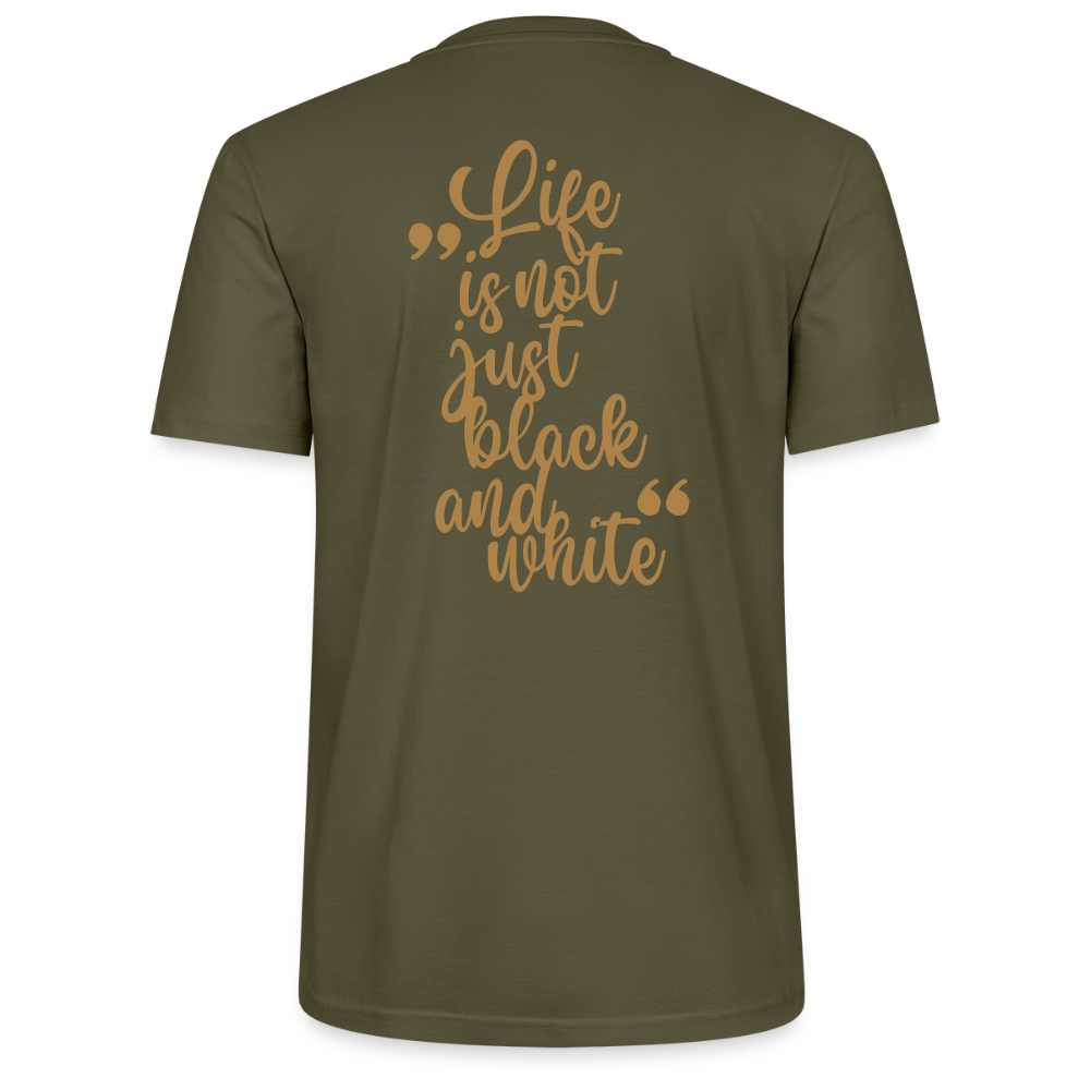 LiNBW. Männer T-Shirt Life is not just black and white - Khaki