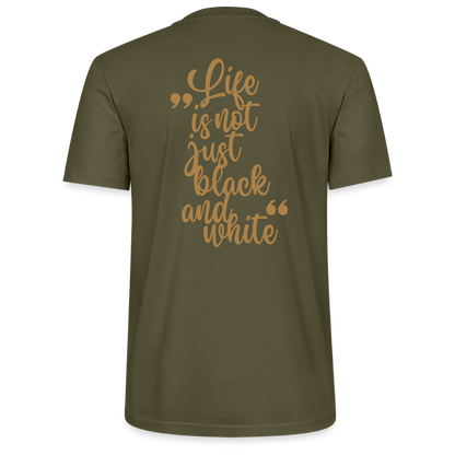 LiNBW. Männer T-Shirt Life is not just black and white - Khaki