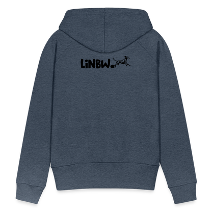 LiNBW. Frauen Hoodie Life is not just black and white - Jeansblau