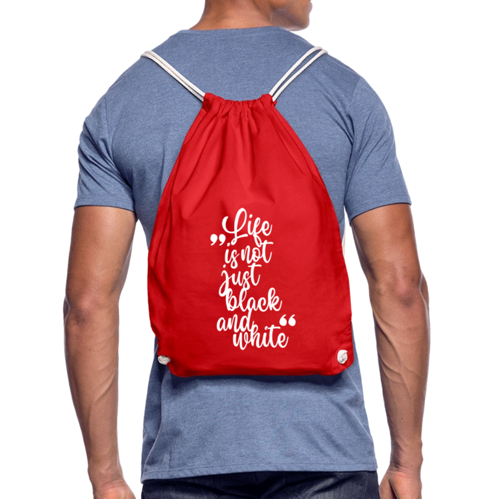 LiNBW. Turnbeutel Life is not just black and white - Rot