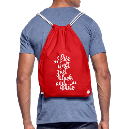 LiNBW. Turnbeutel Life is not just black and white - Rot