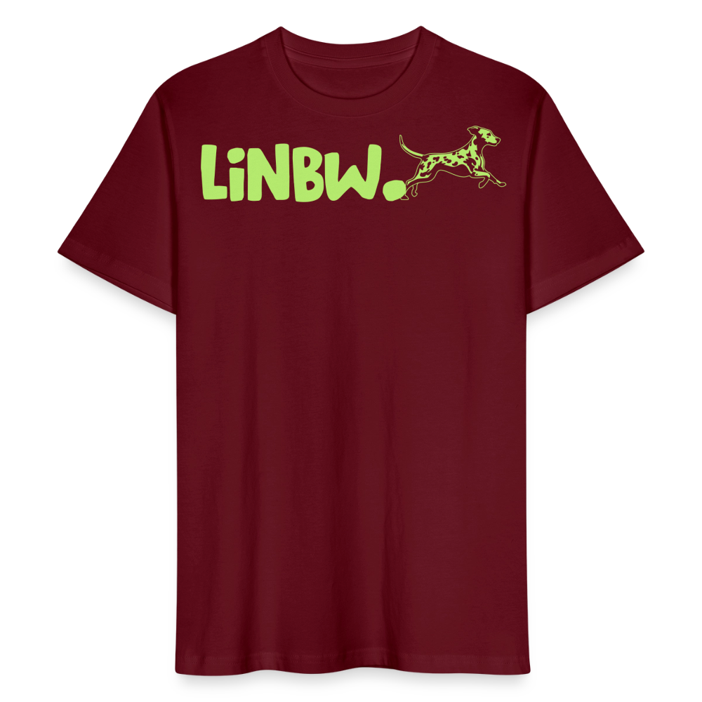 LiNBW. Männer T-Shirt Life is not just black and white - Burgunderrot